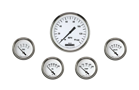 Classic Instruments White Hot Five Gauge Set 254 - WH254SLF