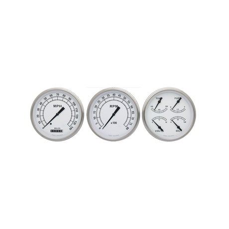 Classic Instruments CLAS WHITE 5IN SPEED, 5IN QUAD, 5IN TACH-G - CW53SLC