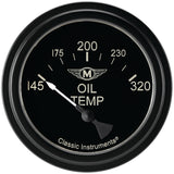 Classic Instruments Moal Bomber 2-5/8" Oil Temperature Gauge - MA228BLF