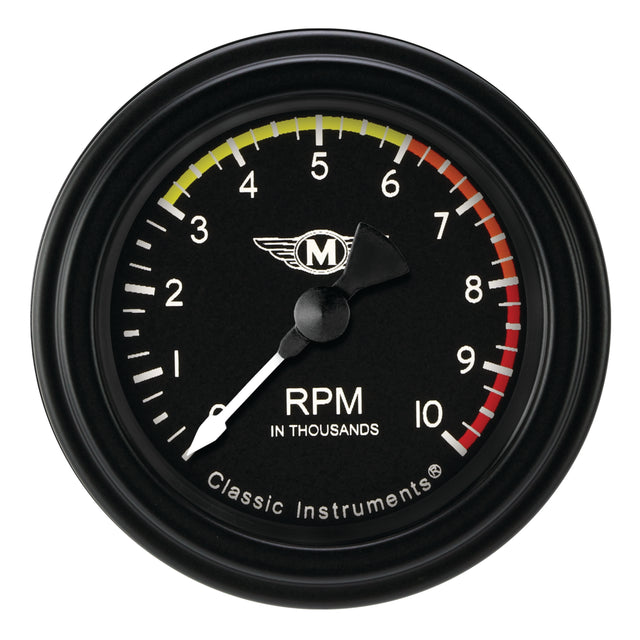 Classic Instruments Moal Bomber 2-1/8" Tachometer Gauge - MA183BLF