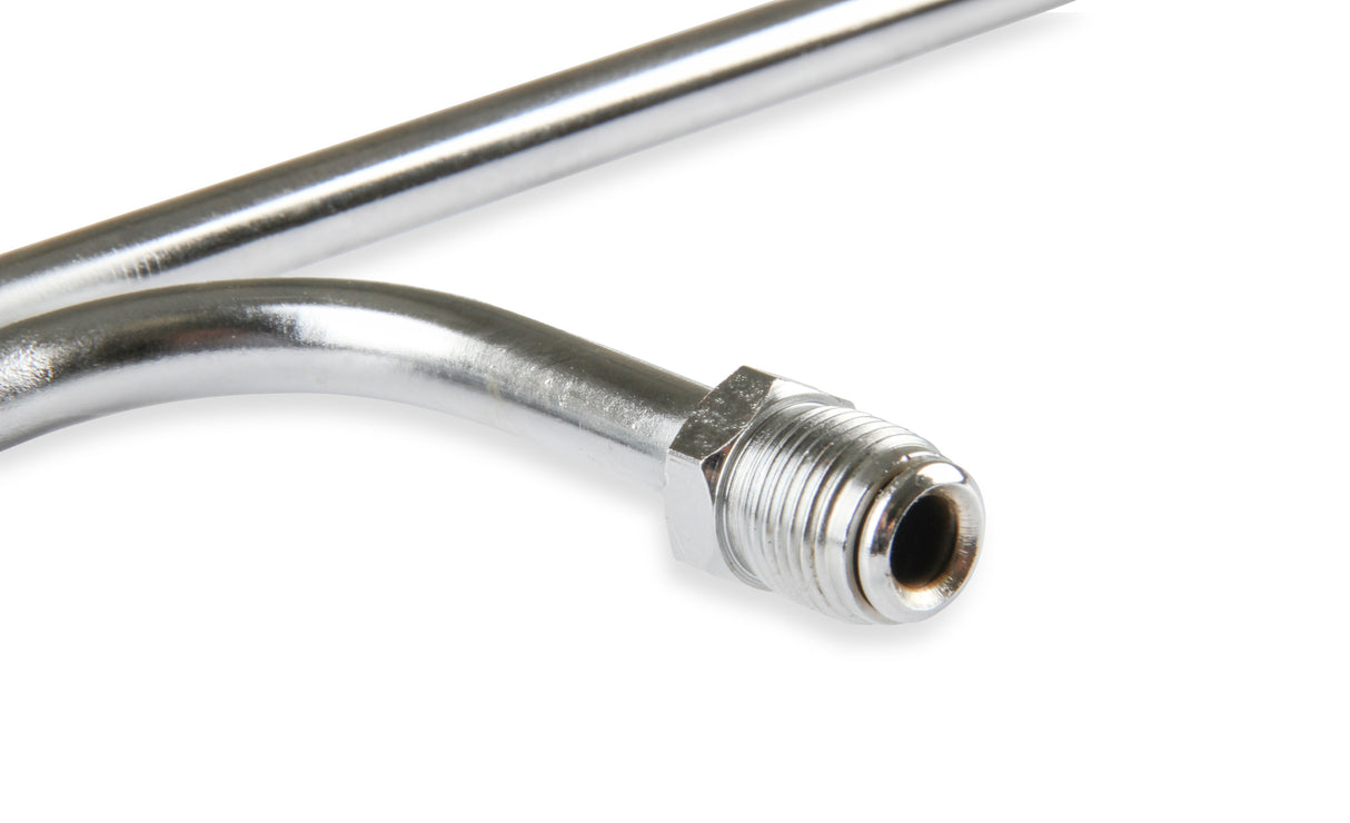 Mr Gasket Fuel Line - 3/8 Inch Dual Inlet - Chrome - 1552