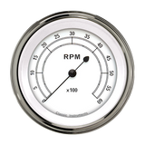 Classic Instruments Classic White 3" Tachometer Gauge (6000 RPM) - CW60SLC