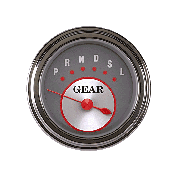 Classic Instruments Silver Series 2 1/8" Gear Indicator - SS07SLF