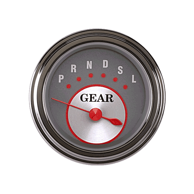 Classic Instruments Silver Series 2 1/8" Gear Indicator - SS07SLF