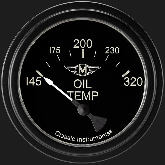 Classic Instruments Moal Bomber 2 5/8" Oil Temperature Gauge - MA228BLF