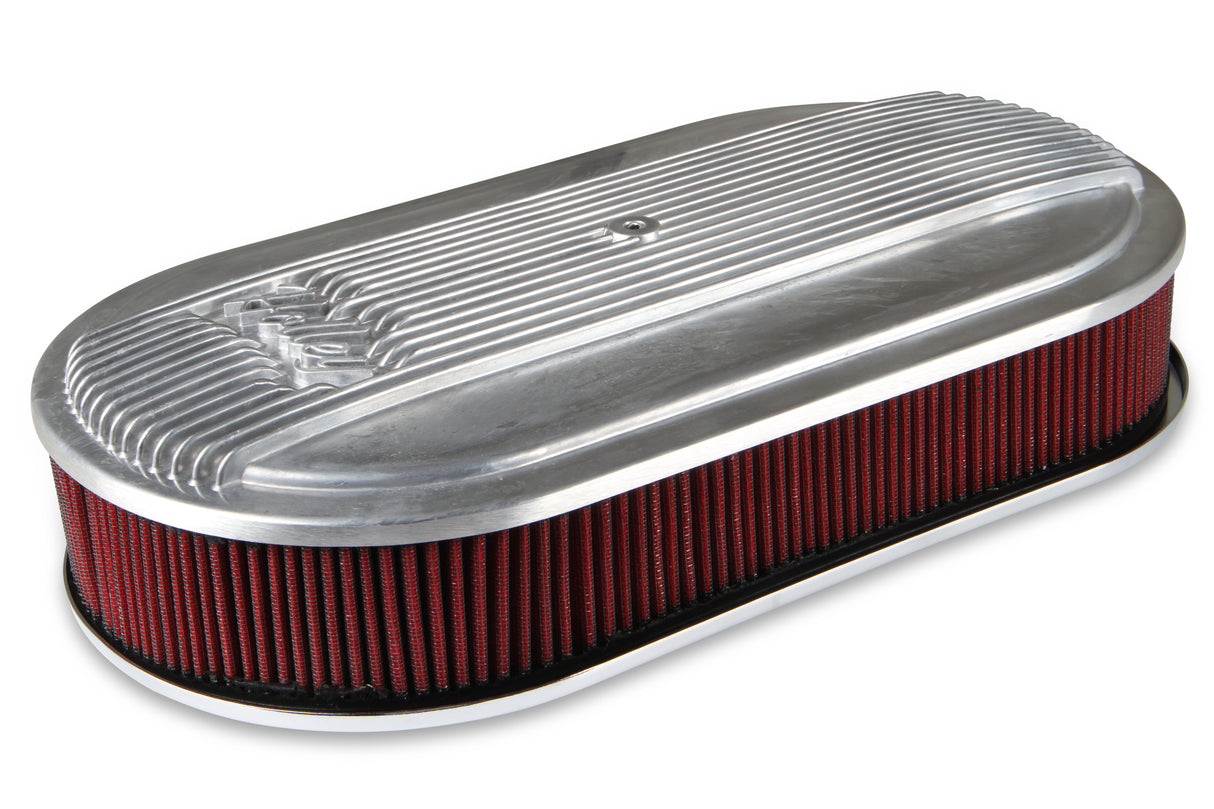 Holley 120-400 Vintage Series Oval Air Cleaner - Natural Cast