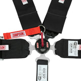 Simpson LCL 55" Lap Bolt-In 5-Point Pull-Down Harness Black - 29110BKH