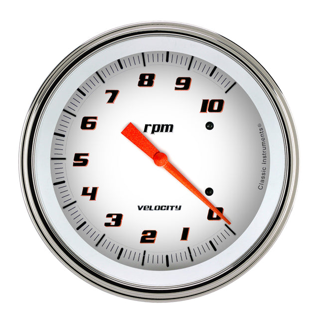 Classic Instruments VELOCITY WHITE 5IN TACH 10K - VS71WSLF