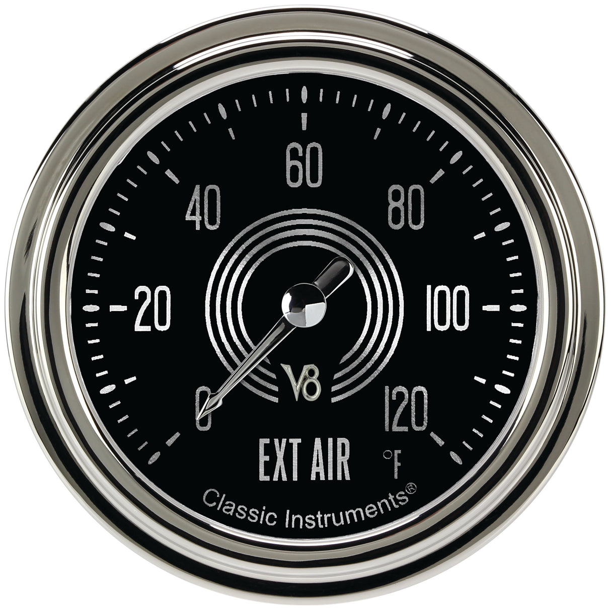 Classic Instruments V8 Speedster 2-5/8" Outside Air Temp Gauge - V8SR399SLC