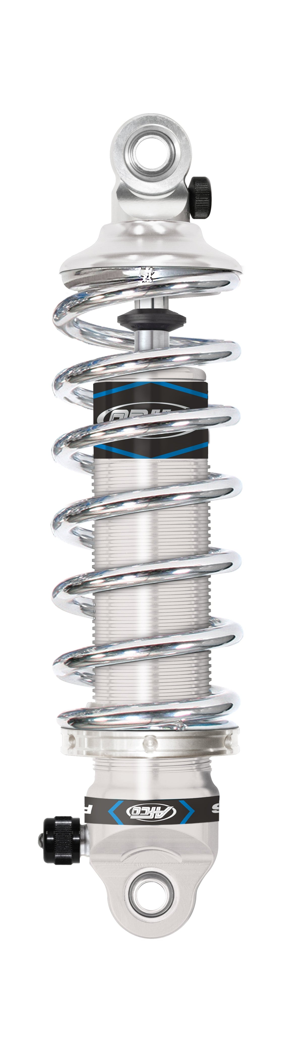 AFCO Aluminum 4 Inch Stroke Coil-over Double Adjustable Pro Touring Short Rod End Clear - 3840PTCZ 3840PTCZ