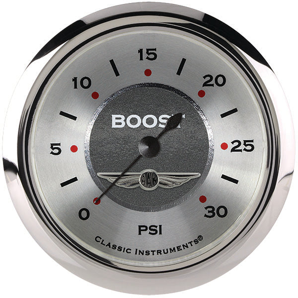 Classic Instruments All American 2-5/8" Boost Gauge (30 PSI) - AW342SRC