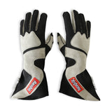 Racequip SFI 3.3/5 Black / Gray Outseam Long Gauntlet Nomex Race Gloves - X-Large - 359606RQP