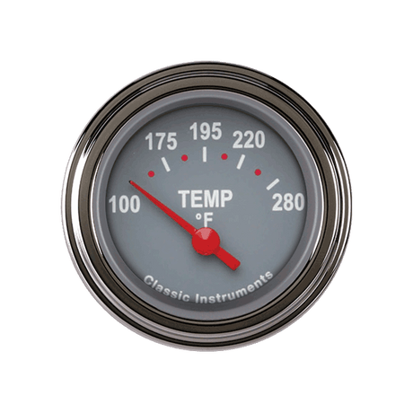 Classic Instruments Tetra Series, Gray Temp Gauge - TE26GSLF
