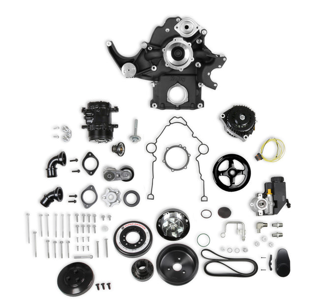 Holley 20-293BK Premium Black Mid-Mount Complete Accessory System