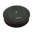 Holley 120-153 Finned Vintage Style Air Cleaner - 14" Diameter x 3" Tall - Round