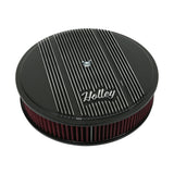 Holley 120-153 Finned Vintage Style Air Cleaner - 14" Diameter x 3" Tall - Round