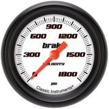 Classic Instruments Velocity White 2-5/8" Brake Pressure Gauge - VS367WBPF