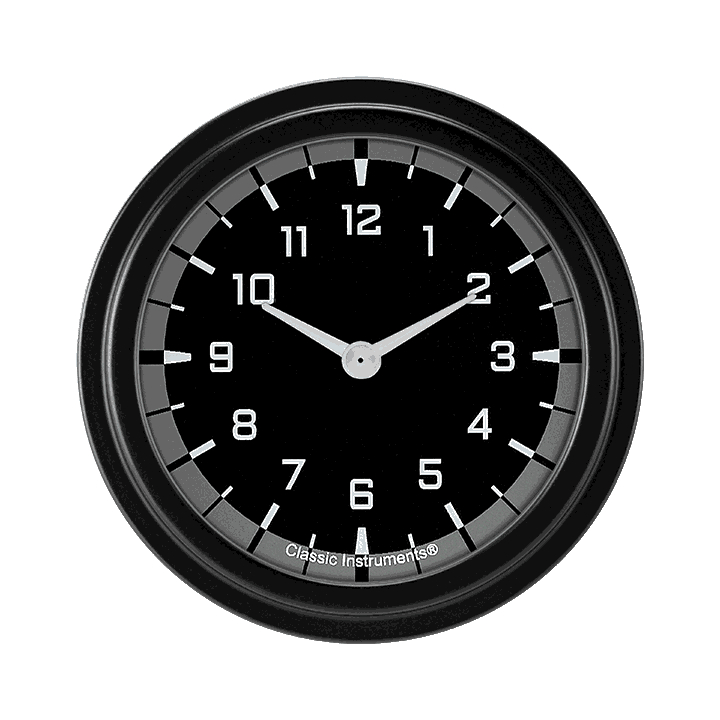 Classic Instruments AutoCross Gray 2 5/8" Clock - AX92GBLF