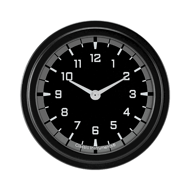 Classic Instruments AutoCross Gray 2 5/8" Clock - AX92GBLF