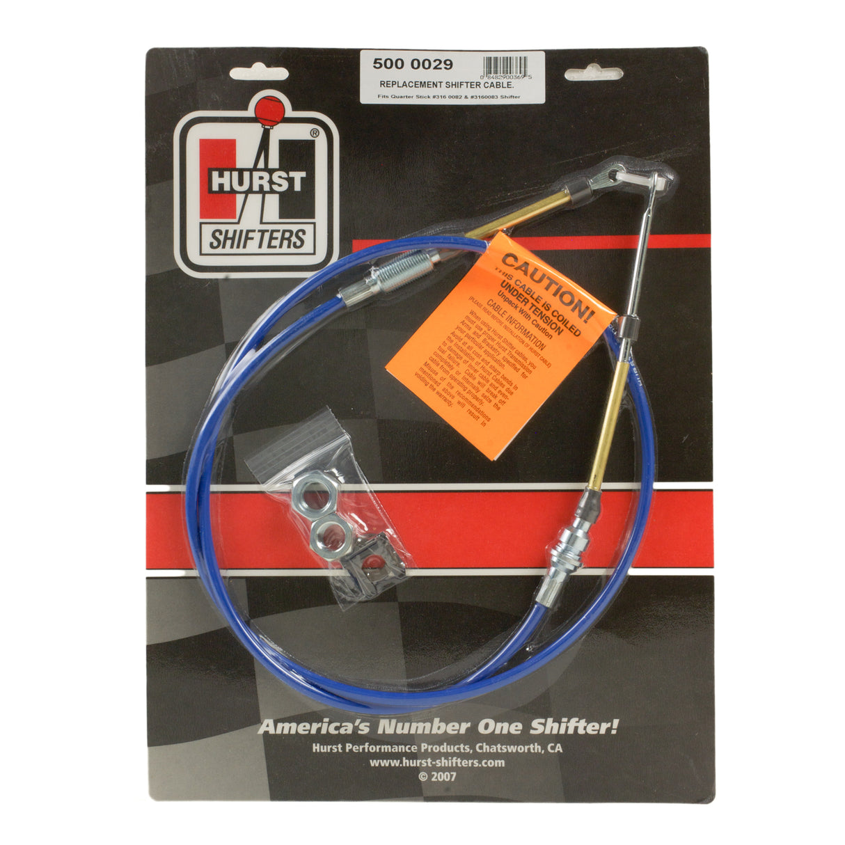 Hurst Shifter Cable - 5-Foot Length - Blue - 5000029