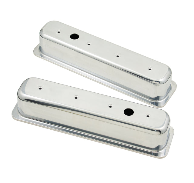 Mr Gasket Polished Aluminum Tall-Style Valve Covers - 6870G