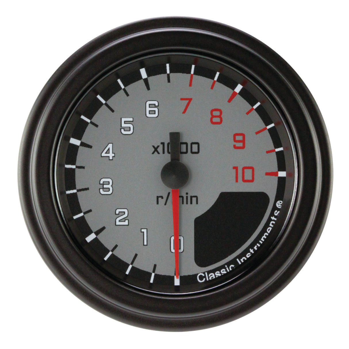 Classic Instruments AutoCross Gray 2-1/8" Tachometer Gauge - AX183GBLF