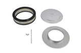 Mr Gasket Air Cleaner - 9 Inch Diameter x 2-3/4 Inch Tall - Chrome - 1487