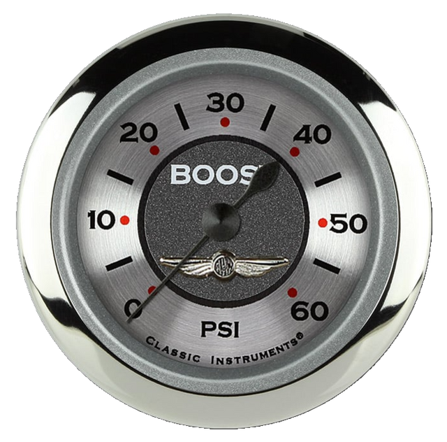 Classic Instruments All American 2 1/8" Boost Gauge, 60 psi - AW143SRC