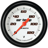 Classic Instruments Velocity White 2-5/8" Outside Air Tempature Gauge - VS399WBLF