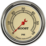 Classic Instruments Vintage 2-5/8" Boost Gauge (60 PSI) - VT343SLF