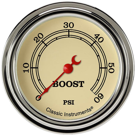 Classic Instruments Vintage 2-5/8" Boost Gauge (60 PSI) - VT343SLF