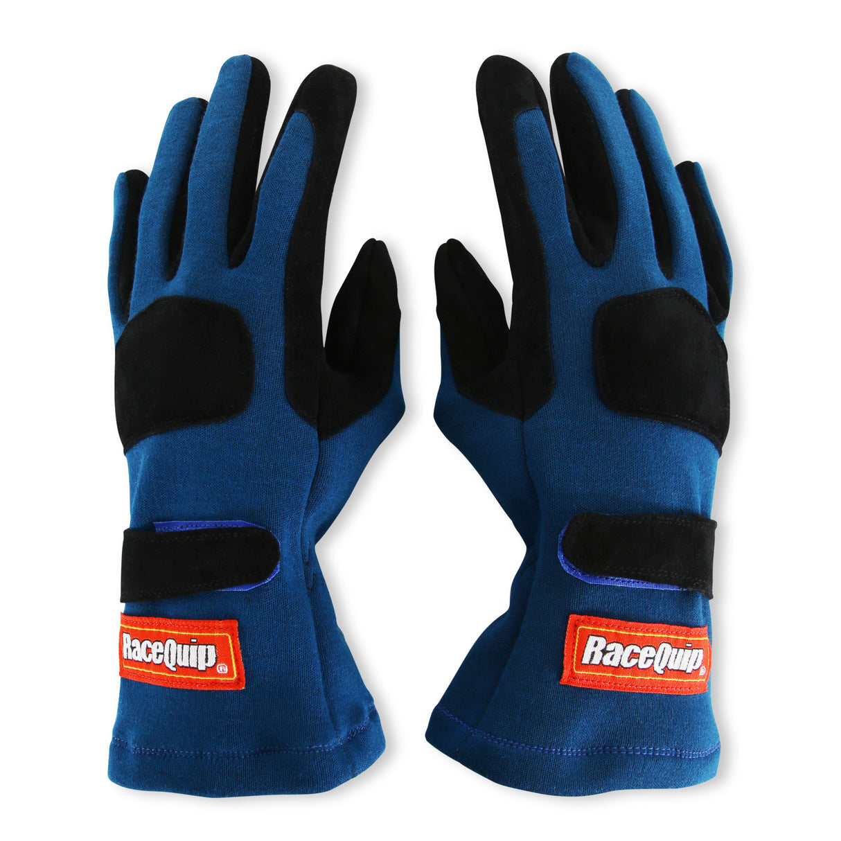 Racequip SFI 3.3/5 Blue / Black Short Gauntlet Nomex Race Gloves - Large - 355025RQP