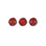 Classic Instruments V8 Red Steelie Three Gauge Set - V8RS34SHC