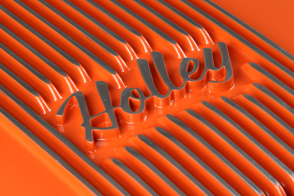 Holley 120-403 Vintage Series Oval Air Cleaner - Factory Orange Machined