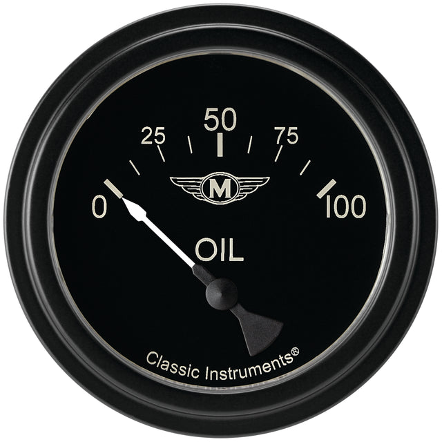 Classic Instruments Moal Bomber 2-5/8" Oil Pressure Gauge - MA281BLF