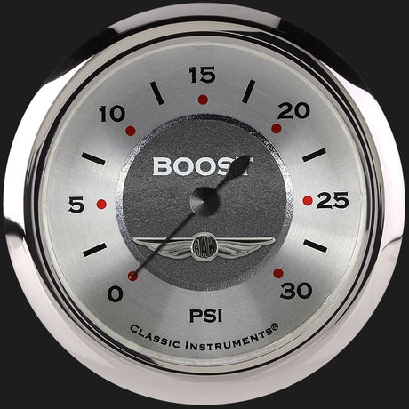 Classic Instruments All American 2 5/8" Boost Gauge, 30 psi - AW342SRC