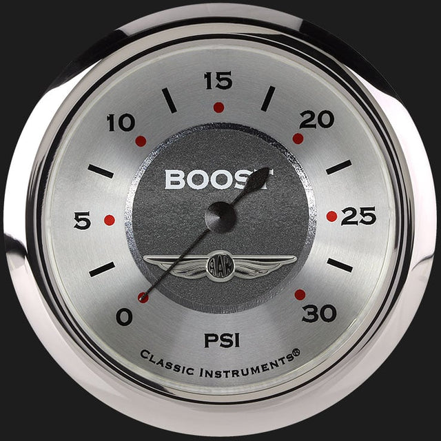 Classic Instruments All American 2 5/8" Boost Gauge, 30 psi - AW342SRC