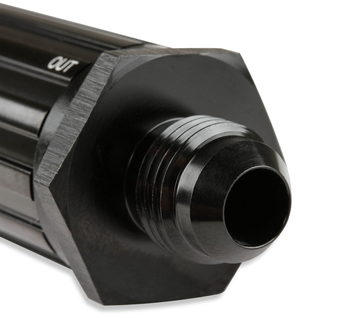 Mr Gasket -6 AN Male Fuel Filter 30 Micron - Black - 2006-BL