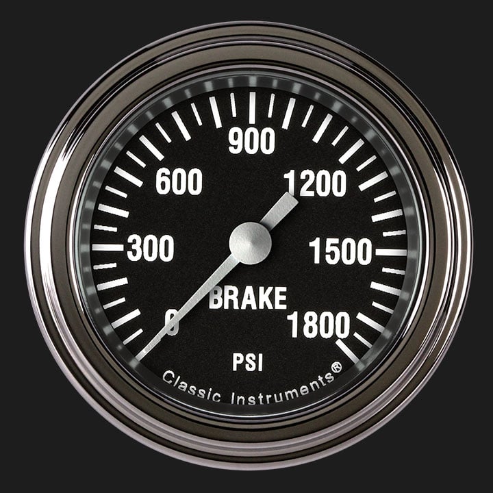 Classic Instruments Hot Rod 2 1/8" Brake Pressure Gauge - HR167SLF