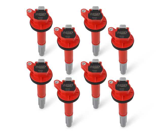 MSD Ignition Coil - Blaster - Ford Shelby GT350/500 5.2L V8 - Red - 8-Pack - 824528