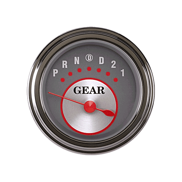 Classic Instruments Silver Series 2 1/8" Gear Indicator, Overdrive - SS06SLF