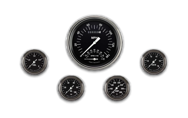 Classic Instruments Hot Rod Five Gauge Set 165 - HR165SLF