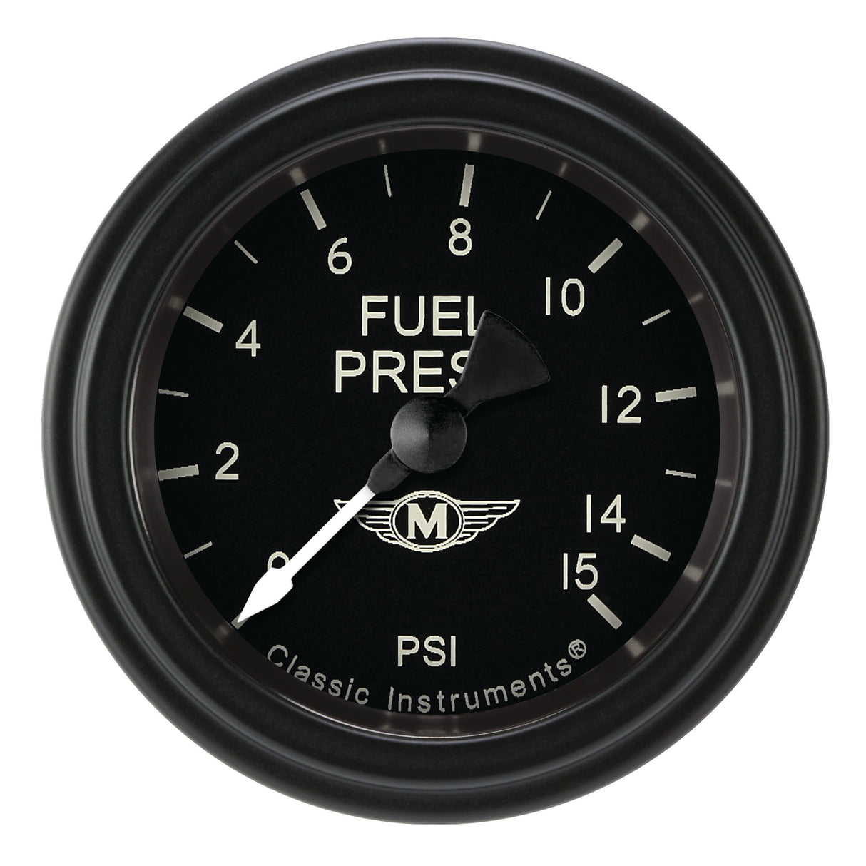 Classic Instruments Moal Bomber 2-1/8" Fuel Pressure Gauge (15 PSI) - MA145BLF