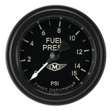 Classic Instruments Moal Bomber 2-1/8" Fuel Pressure Gauge (15 PSI) - MA145BLF
