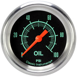Classic Instruments G/Stock 2-5/8" Oil Pressure Electric Gauge (100 PSI) - GS381APF