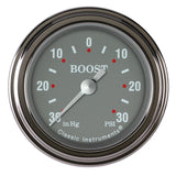 Classic Instruments Silver Gray 2-1/8" Boost/Vac Gauge - SG141SLF
