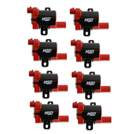 MSD Ignition Coil - GM LS Blaster Series - L-Series Truck Engine - Red - 8-Pack - 82638