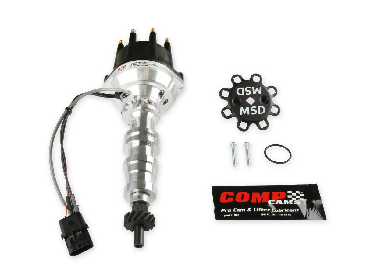 MSD Pro-Billet Cam Sync Distributor, Ford FE, Steel gear - 2363