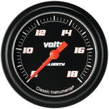 Classic Instruments Velocity Black 2-5/8" Volt Gauge - VS330BBLF