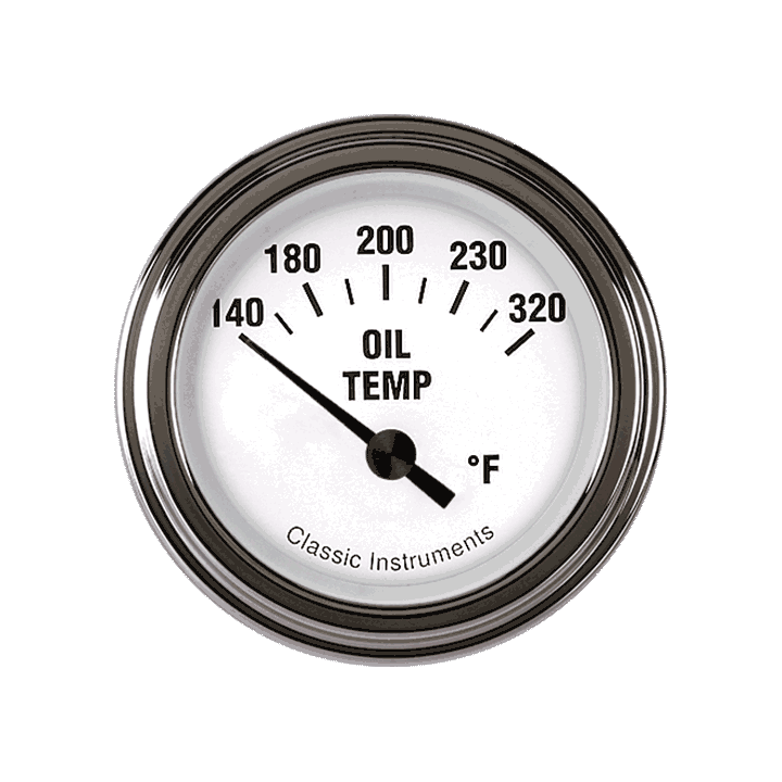 Classic Instruments White Hot 2 1/8" Oil Temp - WH28SLF
